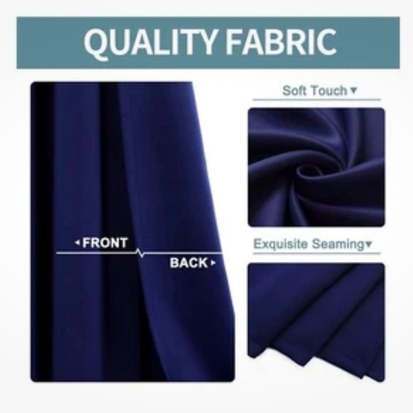 ChrisDowa Grommet Blackout Curtains Bedroom Living Room 2 Panels 42Wx63L - Picture 3 of 5